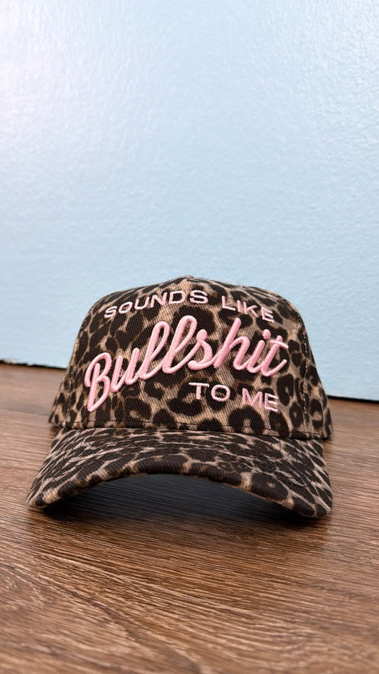 “Sounds Like Bullsh*t” Leopard Trucker Hat